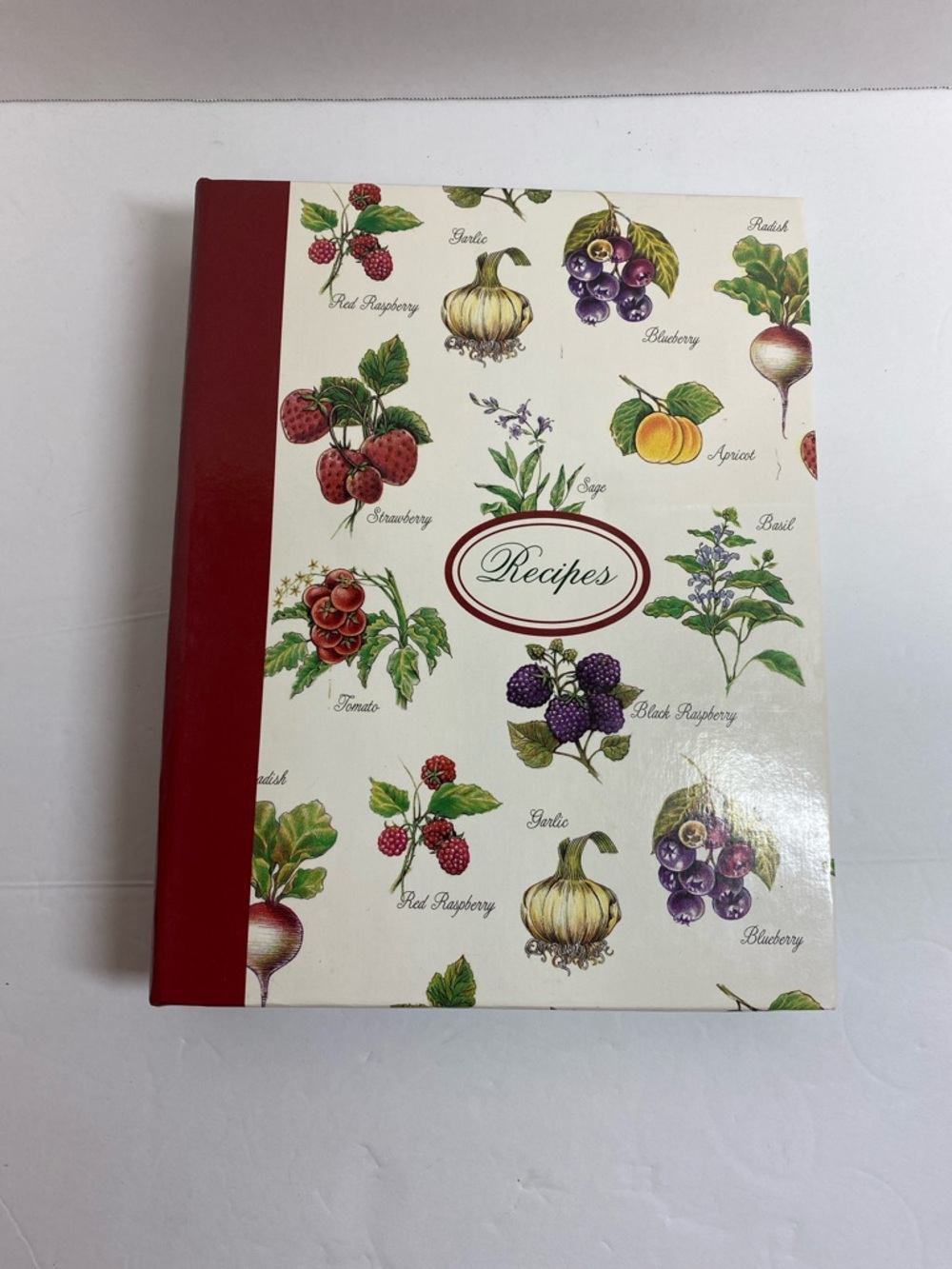 Vintage Red & Cream Botanical Recipe Book - Recipes